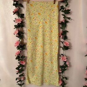 wild fable Yellow Floral Maxi Skirt